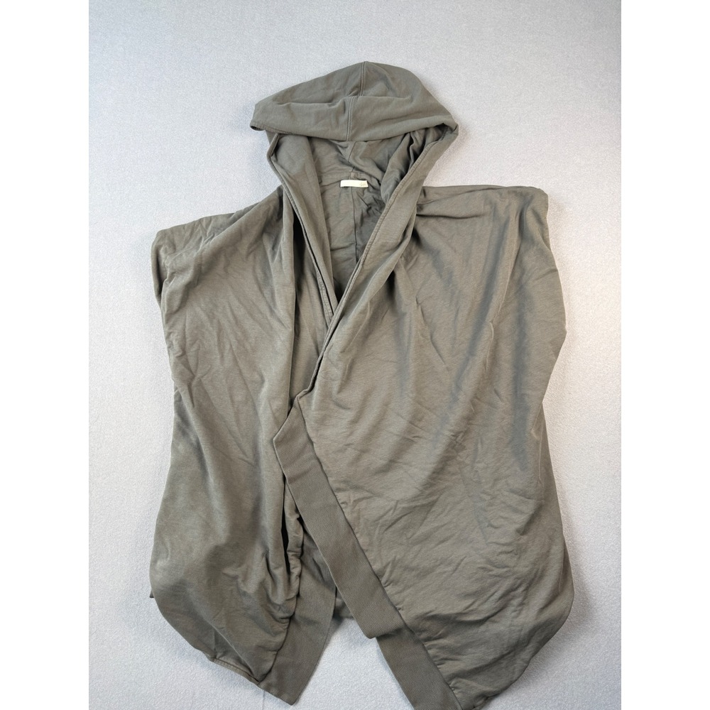 Skin Womens XS/S Gray Hooded Open Front Wrap Cardigan Poncho Lounge Cape Soft